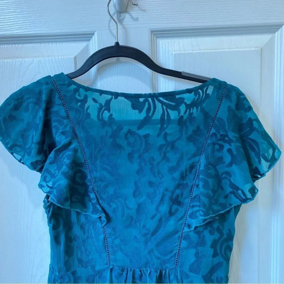 ANTHROPOLOGIE Moulinette Soeurs Ruffle Knit Mini Dress Size 6 - Picture 6 of 7